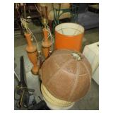 COLL. VTG MID CENTURY STYLE LAMPS & SHADES