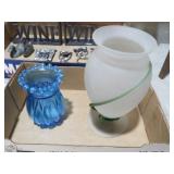 (2) ART GLASS VASES