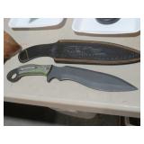 HEAVY DUTY FIXED BLADE WITH LEATHER SHEATH