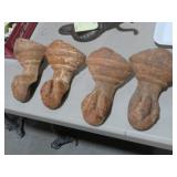 (4) ANTIQUE CAST IRON BATH TUB CLAW FEET