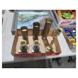6 VTG BRASS CANDLE HOLDERS