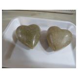 (2) NICE SOAP STONE HEARTS