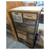 METAL & WOOD STORAGE CABINET