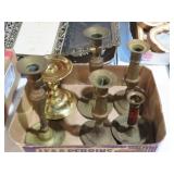 OLD BRASS CANDLE HOLDERS