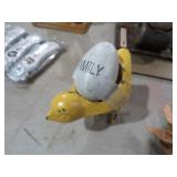 VINTAGE HEAVY METAL CHICKEN WITH FAMILY EGG