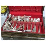 COLLECTION OF VIN SILVER PLATED FLATWARE IN BOX