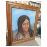 HAND PAINTED INDIAN,SIGNED G. GILLIS