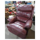 LAZY-BOY BURGUNDY LEATHER RECLINER