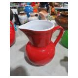 VINTAGE EMILE HENRY RED PITCHER