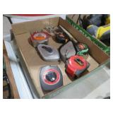 BOX WITH MEASURING TAPES, CHALK LINES