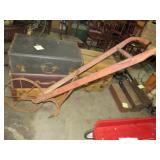 VTG FARM PLOW W/ OLD RED PAINT