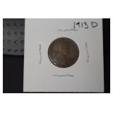 1913 D LINCOLN WHEAT CENT