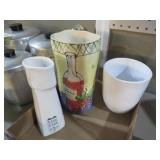 (3) POTTERY VASES
