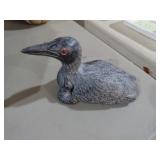 EDMOND WOLFE ORIGINAL SOAPSTONE LOON SCULPTURE
