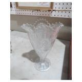 VINTAGE GLASS ORNATE VASE