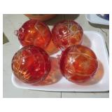 BOHEMIAN BLOWN GLASS BALLS