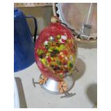 ART GLASS BIRD FEEDER