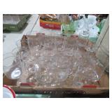 COLL OF SILVER TRIMMED GLASSWARE