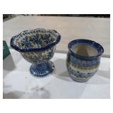 (2) VINTAGE CERAMIC POTTERY STYLE BOWLS