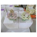 2 PRECIOUS MOMENT LITTLE GIRL ROSE FIGURINES