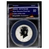 2018 S 1ST STRIKE KENNEDY HALF DOLLAR 90% RP70