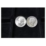 (1) MERCURY (1) ROOSEVELT DIMES 90%