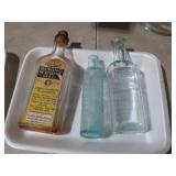 COLL. SOOTHING SYRUP, RALEIGH, AND ETC GLASSES