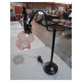 BEAUTIFUL TABLE LAMP WITH GLASS SHADE