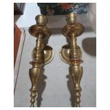 (2) BRASS WALL CANDLESTICKS