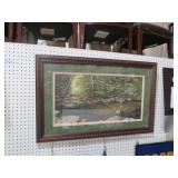 ORNATE FRAMED FLY FISHING SIGNED & NUMBERED PRINT