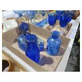 COLLECTION OF VINTAGE COBALT BOTTLES
