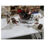 GRANDEUR NOEL REINDEER SLEIGH SET