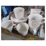 VINTAGE CHANTILY FLEUR DE BOUIS STONEWARE ITEMS