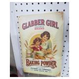 METAL GLABBER GIRL BAKING POWDER ADV. SIGN