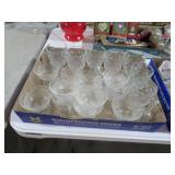 COLLECTION OF FOSTORIA JUICE GLASSES & SHERBERT BO
