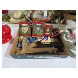 COLLECTION OF HALLMARK ORNAMENTS,PLATE EASELS MISC