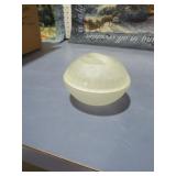 VTG FROSTED 1930-1940 FROSTED GLASS POWDER DISH
