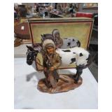 AMERICAN INDIAN COLLECTION FIGURINE W/ HORSE (NIB)