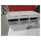 PAINTED WOOD STORAGE BOX