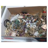 BOX OF MISC ESTATE JEWELRY
