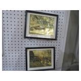 (2) LIONEL BARRYMORE MID CENTURY GOLD FOIL PICTURE