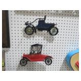 (2) METAL  MID CENTURY SEXTON ANTIQUE CAR PLAQUES