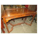 BURLWOOD FINISH 2 DWR DESK
