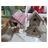 (2) HANDMADE WOOD BIRDHOUSES