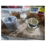 COLL. CHEESE CROCK , VASES & MISC