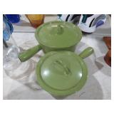 (2) ENAMELED CAST IRON BELGIUM POTS
