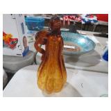 HONEY AMBER BLOWN GLASS PUMPKIN