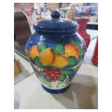 HANDPAINTED CERAMIC COOKIE JAR