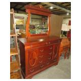 AMERICAN DREW CHERRY 7 DWR/2 DR DRESSER W/ MIRROR