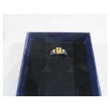 STERLING .925 YELLOW SAPHIRE RING SIZE 7